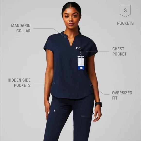 Evolve Fabletics Scrub Top - Picture 2 of 7